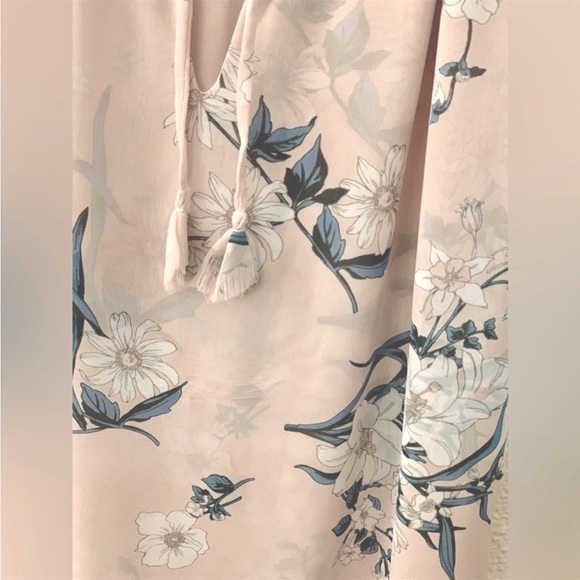 MISA Los Angeles Veneda Pink Floral Sleeveless Ruffle Top - Picture 8 of 9